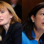 New Hampshire Governor Maggie Hassan (left) and US Senator Kelly Ayotte.
